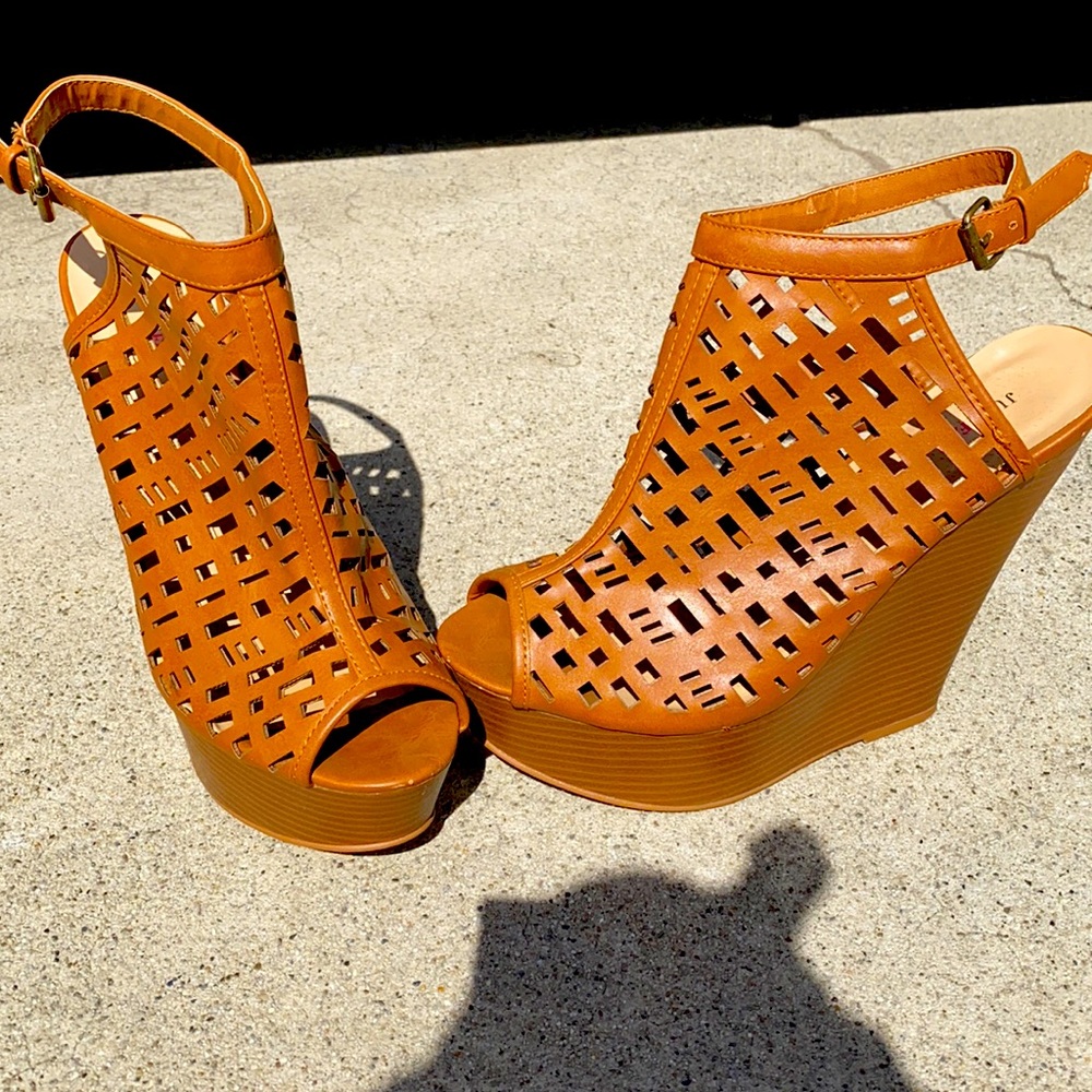 Brown Wedge Heels